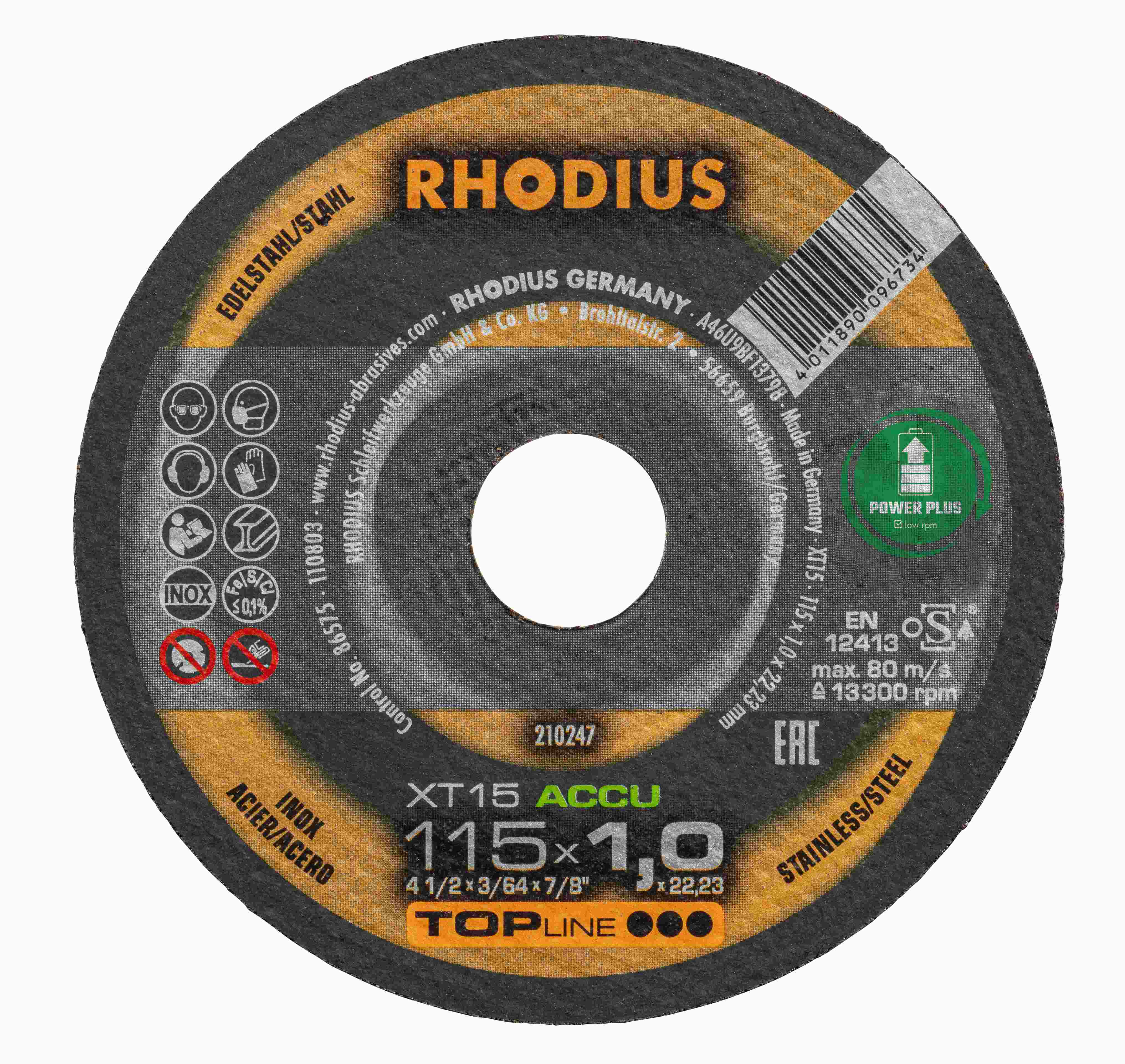 Rezný kotúč XT15 ACCU 115x1,0x22,23 plechovka 